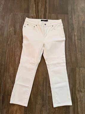 Ralph Lauren Black Label White Crop Jeans